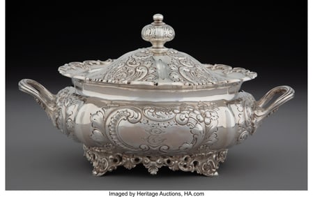 74441: A Theodore B. Starr Silver Two-Handled Covered S