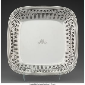 74346: A Tiffany & Co. Reticulated Silver Square Dish,