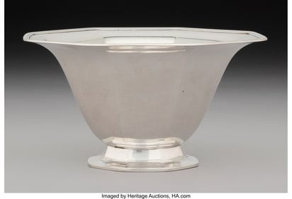 74448: A Tiffany & Co. Silver Octagonal Footed Bowl, Ne