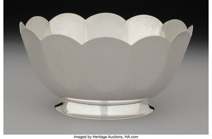 74450: A Tiffany & Co. Silver Scalloped Bowl, New York,