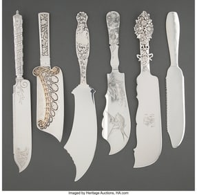74355: A Collection of Six American Silver Flatware Ser