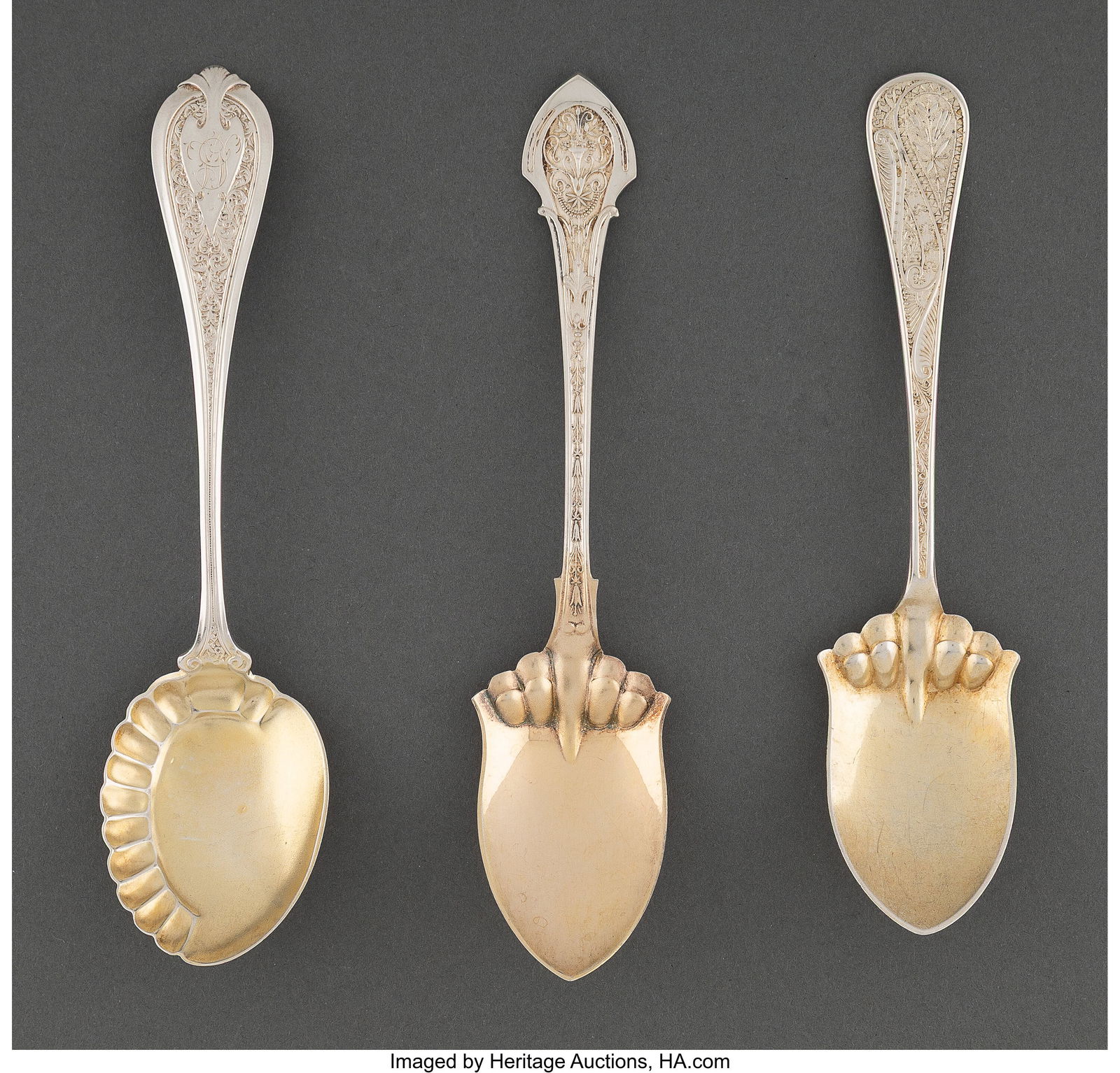 A Collection of Forty American Partial Gilt Silv (1 of 3)