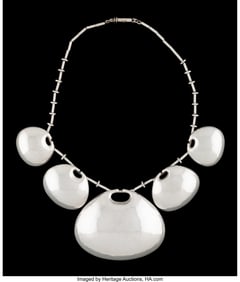 74455: A Graziella Laffi Silver Necklace, Lima, Peru Ma