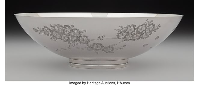 74360: An S. Kirk & Son Silver Bowl with Cherry Blossom