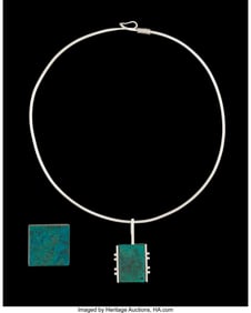 74458: A Collection of Two Peruvian Silver Jewelry Piec