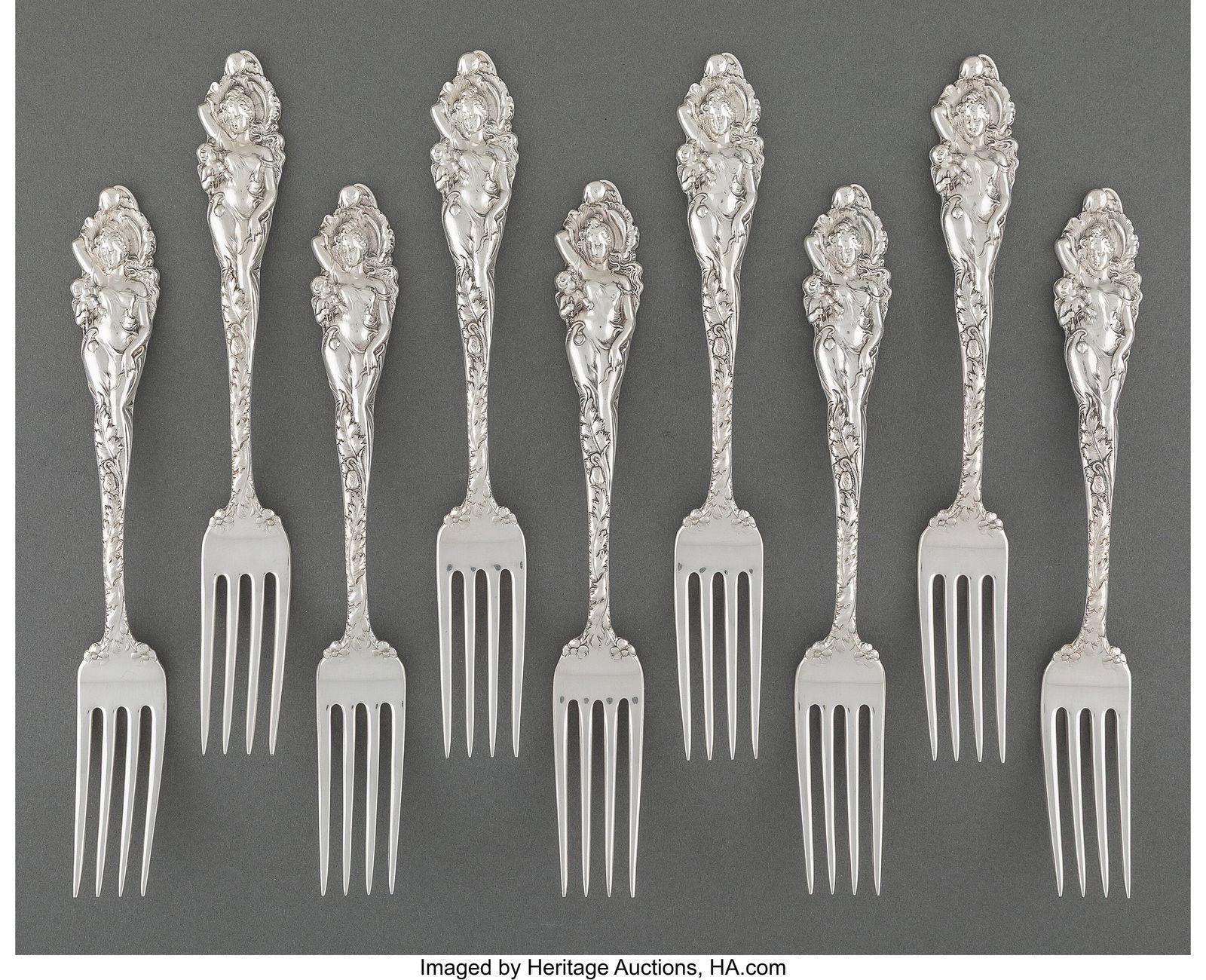 Nine Reed & Barton Love Disarmed Pattern Silver (1 of 3)