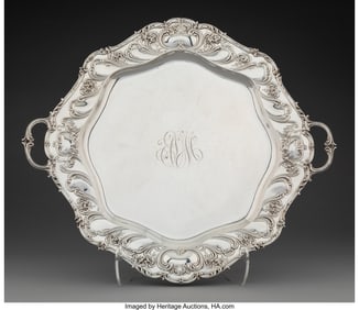 74369: A Gorham Mfg. Co. Silver Two-Handled Tray, Provi