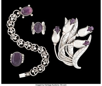 74471: A Four-Piece Collection of Hector Aguilar Silver