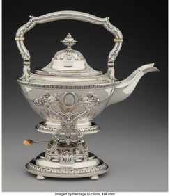 74372: A Gorham Mfg. Co. Silver Kettle-on-Stand, Provid