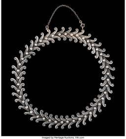 74485: A Margot de Taxco Swirls and Domes Silver Neckla