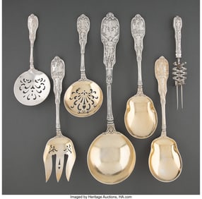 74382: Seven Gorham Mfg. Co. Mythologique Pattern Parti