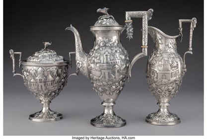 74388: A Married Three-Piece S. Kirk & Son Silver Lands