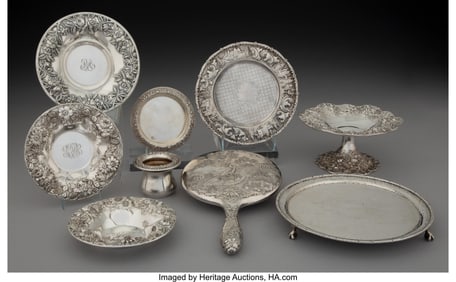 74392: Nine S. Kirk & Son Silver Table Articles, Baltim