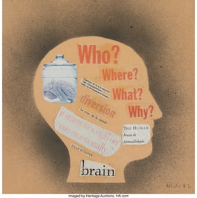 63003: Nicola L. Untitled 1992 Mixed media collage on p