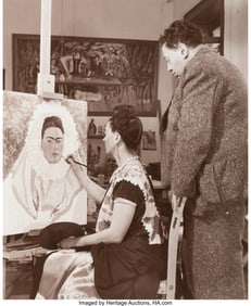 63012: Bernard Silberstein Frida Kahlo Painting a Self