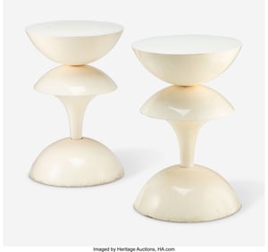 63097: Nanna Ditzel Pair of Stools for Domus Danica Od