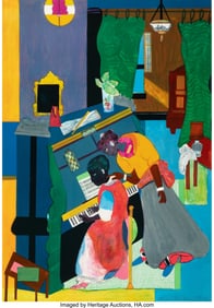63030: Romare Howard Bearden The Piano Lesson (Homage