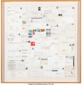 63118: Fred Tomaselli Untitled circa 1996 Mixed media c