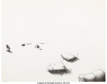 63054: David Opdyke Remnants 2006 Ink on paper 19 x 24