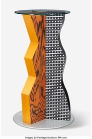 63133: Ettore Sottsass Ivory Table Memphis Italy, 1985