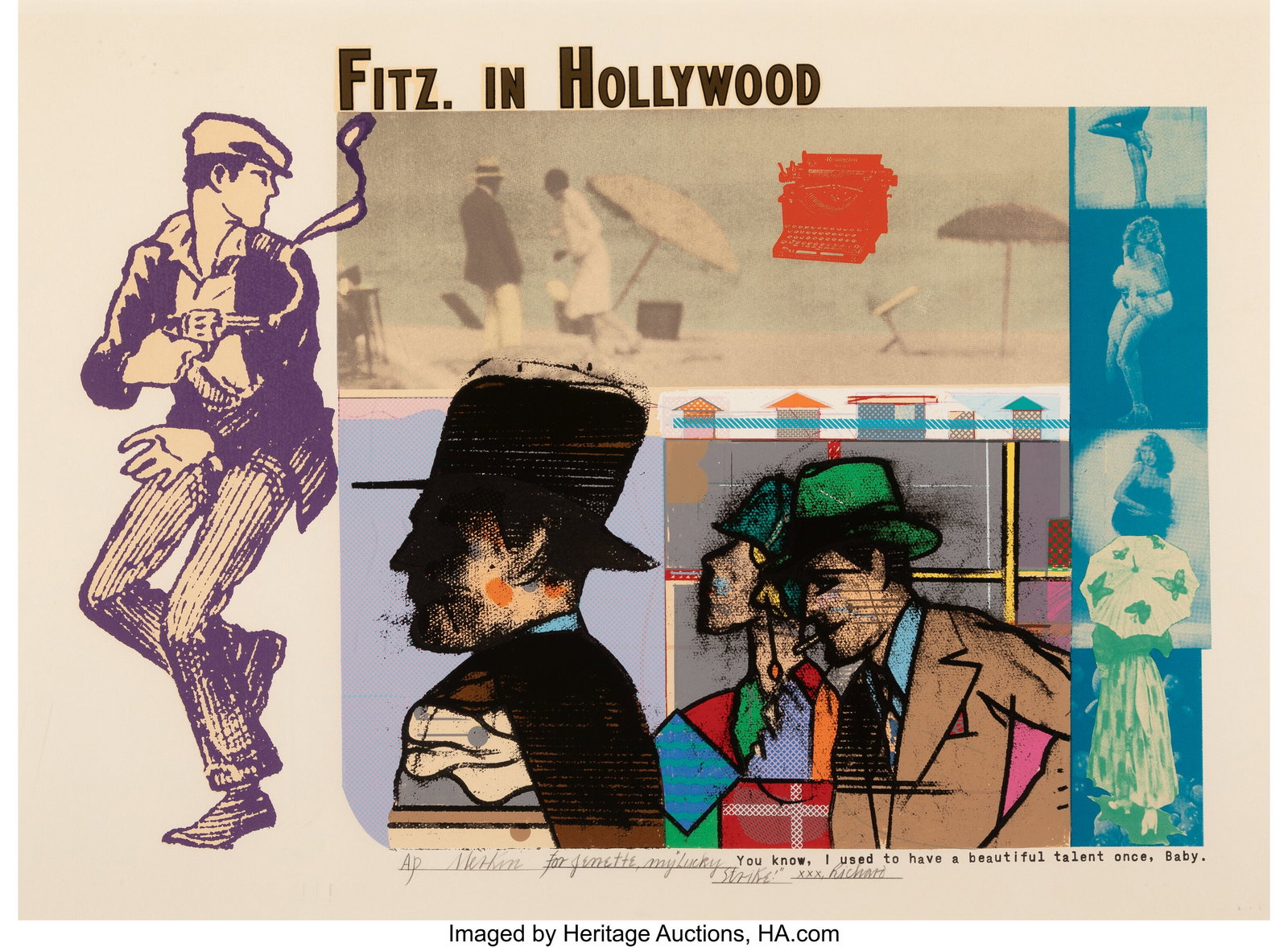 Richard Marshall Merkin Fitz in Hollywood and Ho: Richard Marshall Merkin Fitz in Hollywood and Hotele (two works) circa 1983-1985 Screenprints in colors on wove paper 22-1/4 x 30-1/4 inches (56.5 x 76.8 cm) 