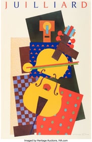 63166: Milton Glaser Julliard Cubist Violin Poster 199