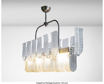 63085: Venini Chandelier Italy, 1931-1935 Cast glass,