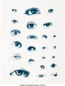 63175: Sean Mellyn Eyechart 2009 Screenprint in color