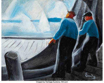 27023&colon; Emily Muir &lpar;American&comma; 1904-2003&rpar; Fish Hauling Oi