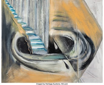 27034&colon; Ken Wahl &lpar;20th Century&rpar; Untitled Encaustic and o