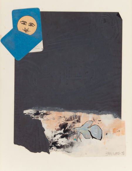 JOE BRAINARD (American, 1942-1994) Moon, 1976 Mi: JOE BRAINARD (American, 1942-1994) Moon, 1976 Mixed media collage 13-3/4 x
