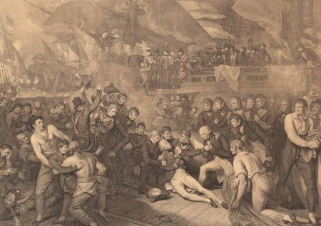 BENJAMIN WEST (American, 1738-1820) Death of Adm: BENJAMIN WEST (American, 1738-1820)Death of Admiral Horatio Nelson on HMS 'Victory' at