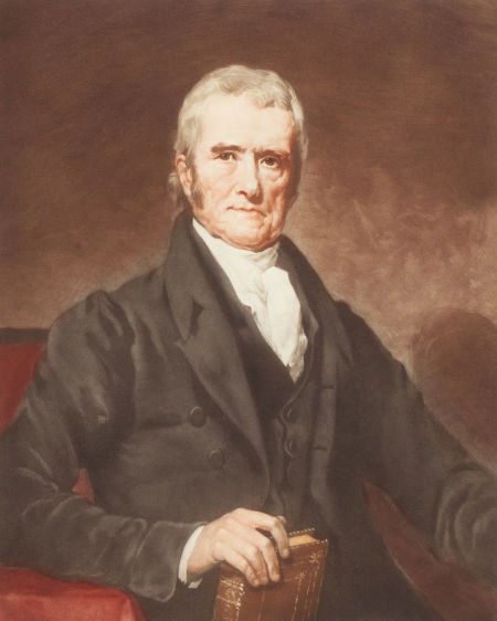 T. HAMILTON CRAWFORD (British, b. 1860) John Mar: T. HAMILTON CRAWFORD (British, b. 1860)John Marshall, 1928Color lithograph<