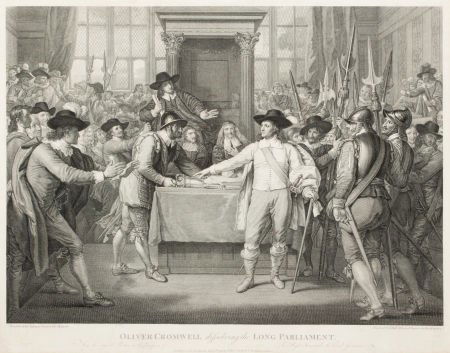 BENJAMIN WEST (American, 1738-1820) Oliver Cromw: BENJAMIN WEST (American, 1738-1820)Oliver Cromwell, Dissolving the Long Parliament<