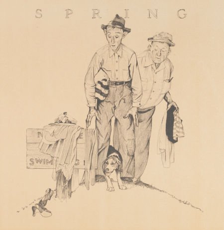 NORMAN ROCKWELL (American, 1894-1978) Four Seaso: NORMAN ROCKWELL (American, 1894-1978) Four Seasons, A Suite of Four Original Limited Edi