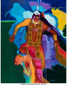 68046: John Nieto (American, 1936-2018) Indian Feather (1 of 3)