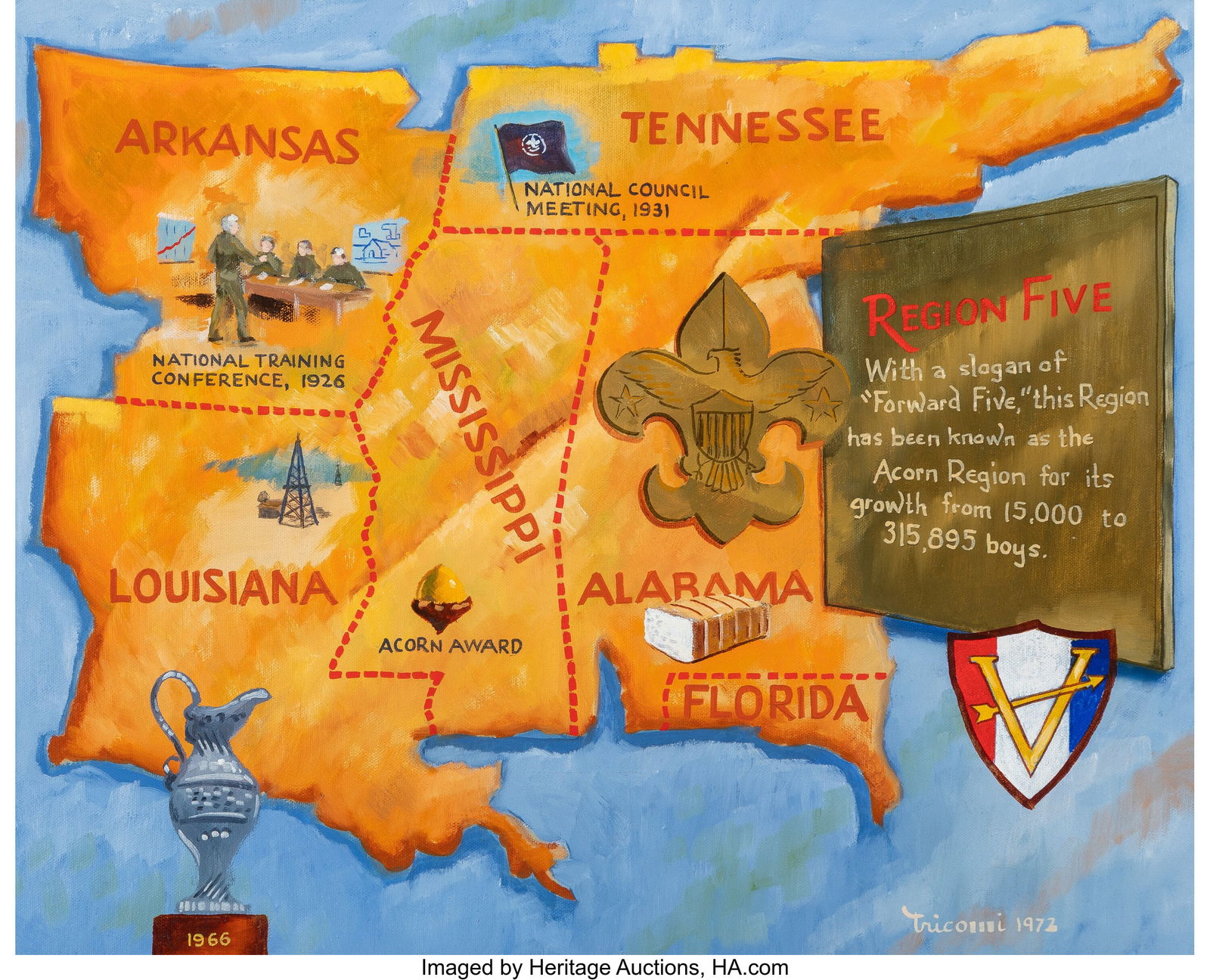 Saro Tricomi (Italian, 1937-2020) Boy Scouts of (1 of 5)