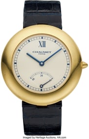 75057: Chaumet Gold Power Reserve Watch, French  Case:
