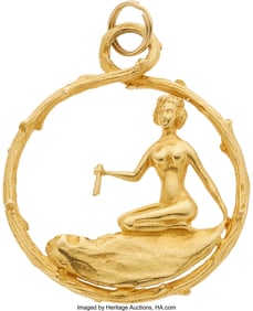 75044: Ben Rosenfeld Gold Pendant  Metal: 18k gold Mark