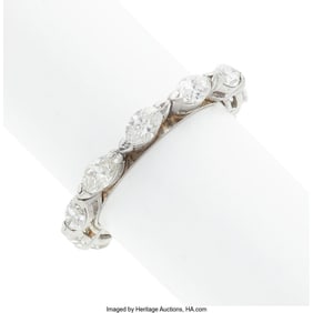 75046: Diamond, Platinum Eternity Band  Stones: Marquis
