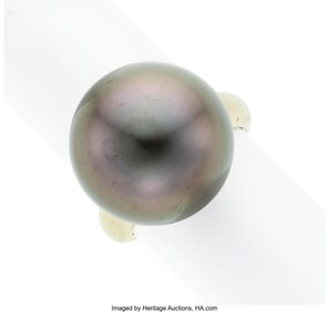 75050: South Sea Cultured Pearl, Gold Ring  Pearls: Sou