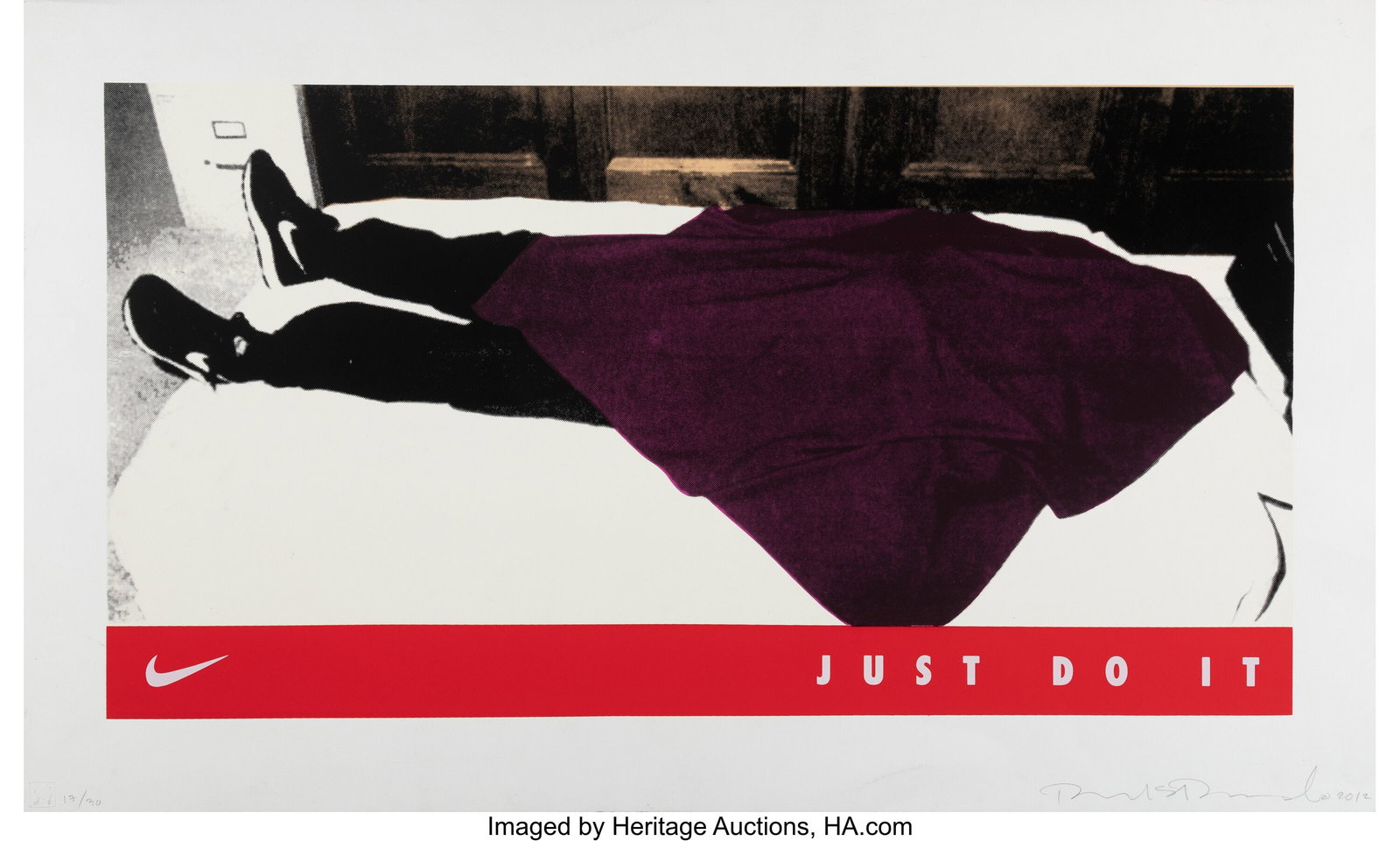 Richard Duardo (1952-2014) Just Do It, 2012 Scre: Richard Duardo (1952-2014) Just Do It, 2012 Screenprint in colors on wove paper 24 x 40 inches (61.0 x 101.6 cm) (sheet) Ed. 17/30 Signed&c