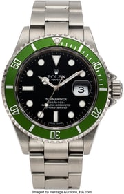 54096&colon; Rolex Ref&period; 16610 LV Kermit Steel Oyster Perpetua
