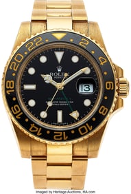 54097&colon; Rolex&comma; 18k Yellow Gold GMT-Master II Ref&period; 116718