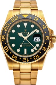 54098&colon; Rolex&comma; 18k Yellow Gold GMT Master II "50th Anniv