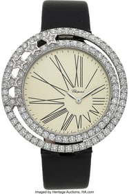 54115&colon; Chopard&comma; 18k White Gold and Diamond Wristwatch C