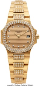 54117&colon; Patek Philippe&comma; Fine 18k Yellow Gold Lady's Naut