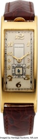 54026&colon; Movado&comma; 18k Yellow Gold Polyplan Circa 1920's  C