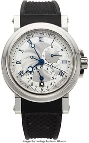 54030&colon; Breguet&comma; Ref&period; 5857 Marine GMT Dual Time Steel Au