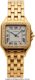 54039&colon; Cartier Panthere XL&comma; Yellow Gold Wristwatch with